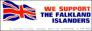 We Support the Falkland Islanders propaganda sticker