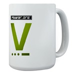 V for Victory Large Mug