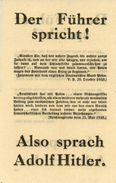 Random PSYOP leaflet - The F�hrer Speaks