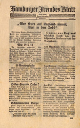 Random PSYOP leaflet - Hamburger Fremdenblatt