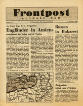 Random PSYOP leaflet - Frontpost SOUTH, No. 59, 1 September 1944