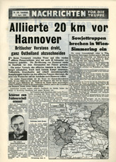 Random PSYOP leaflet - News for the Troops, No. 356, 7 April 1945
