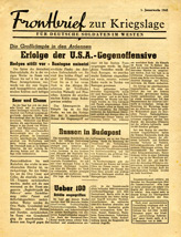 7 A - C 14, Frontbrief zur Kriegslage, 1. Januarwoche 1945 - Die Gro&szlig;k&auml;mpfe in den Ardennen