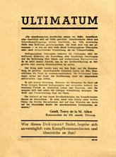 Random PSYOP leaflet - ULTIMATUM / Man and Women of Halle