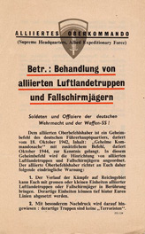 Random PSYOP leaflet - Treatment of Allied Airborne and ParachutistTroops