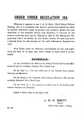Whereas it appears to me, J. G. H. Brett, Chief Police Officer, Pahang�