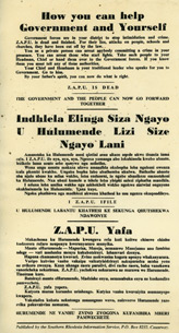 Random PSYOP leaflet - Z.A.P.I. IS DEAD
