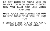 Random PSYOP leaflet - THEY WILL MAKE YOU LOSE MONEY AND JOBS