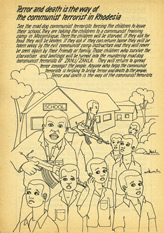 Random PSYOP leaflet - See the mad dog communist terrorists forcing the children to leave their school