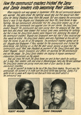 Random PSYOP leaflet - When majority rule was agreed in September 1976, the evil communists became very worried