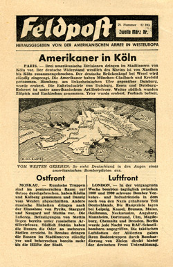Feldpost, Nummer 25, Zweite M&auml;rz Nr. - Amerikaner in K&ouml;ln