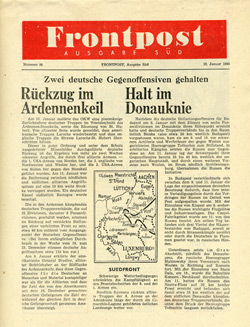 Frontpost - a newspaper produced by PWB/AFHQ for German Forces in Italy