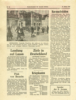 Frontpost - a newspaper produced by PWB/AFHQ for German Forces in Italy