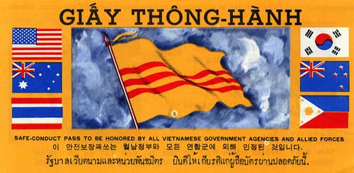 Falling Leaves - Vietnam multi-flag Safe Conduct leaflet.