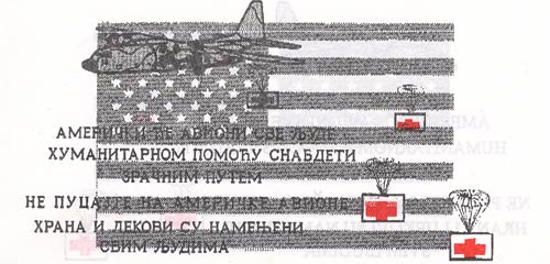 The two Provide Promise aerial leaflets dropped on Bosnia