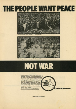 Rhodesian propaganda leaflet - NA 2984, THE PEOPLE WANT PEACE
